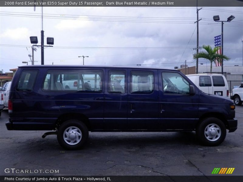 Dark Blue Pearl Metallic / Medium Flint 2008 Ford E Series Van E350 Super Duty 15 Passenger