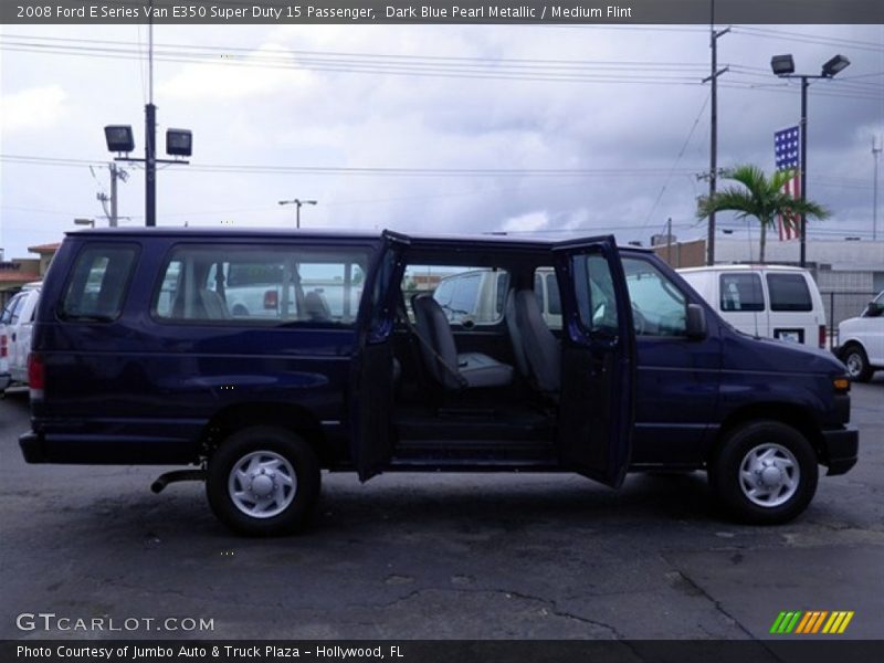 Dark Blue Pearl Metallic / Medium Flint 2008 Ford E Series Van E350 Super Duty 15 Passenger