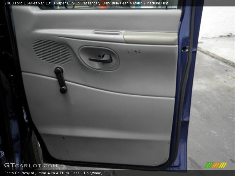 Dark Blue Pearl Metallic / Medium Flint 2008 Ford E Series Van E350 Super Duty 15 Passenger