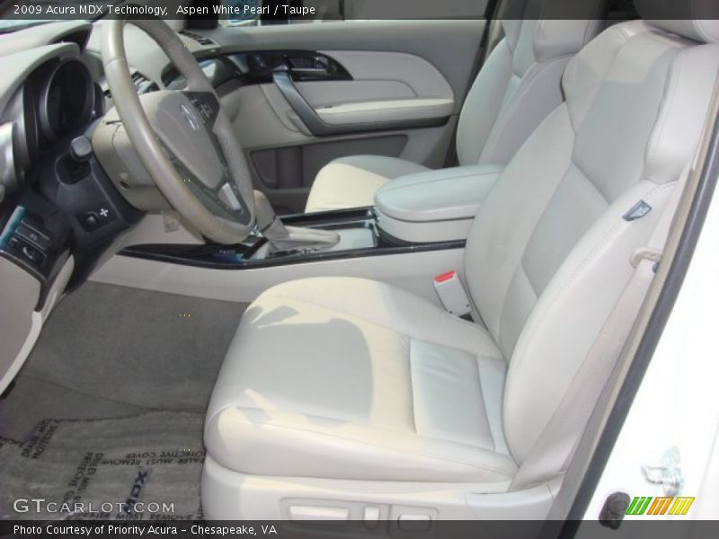 Aspen White Pearl / Taupe 2009 Acura MDX Technology
