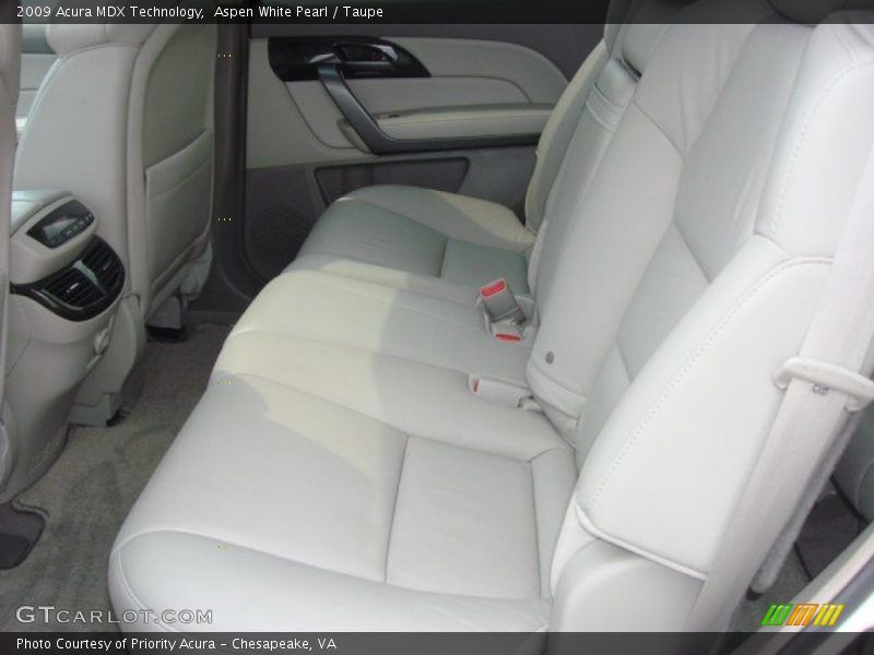 Aspen White Pearl / Taupe 2009 Acura MDX Technology