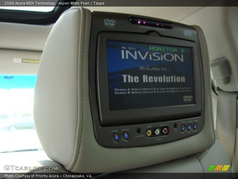 Aspen White Pearl / Taupe 2009 Acura MDX Technology