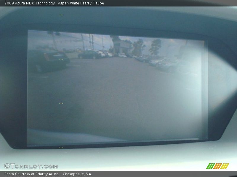 Aspen White Pearl / Taupe 2009 Acura MDX Technology
