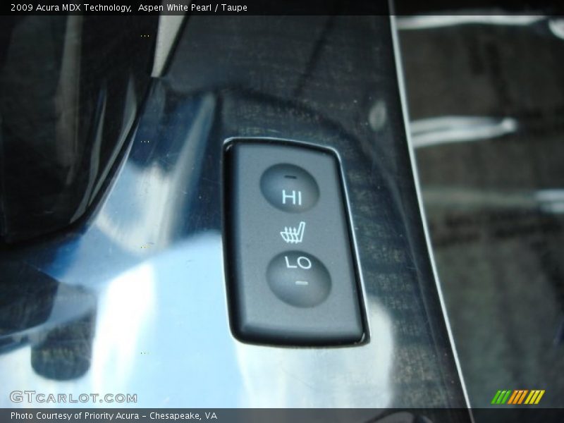 Aspen White Pearl / Taupe 2009 Acura MDX Technology