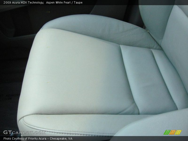 Aspen White Pearl / Taupe 2009 Acura MDX Technology