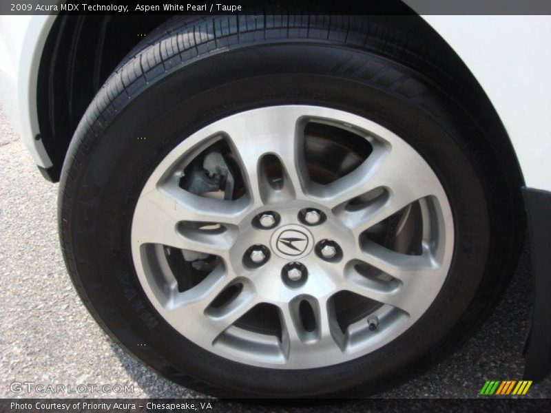 Aspen White Pearl / Taupe 2009 Acura MDX Technology
