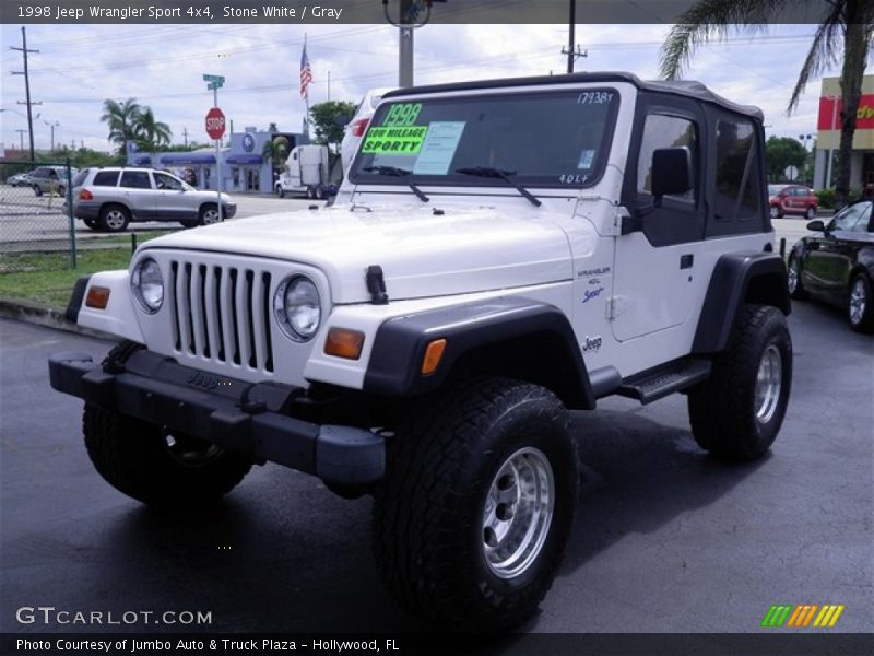 Stone White / Gray 1998 Jeep Wrangler Sport 4x4