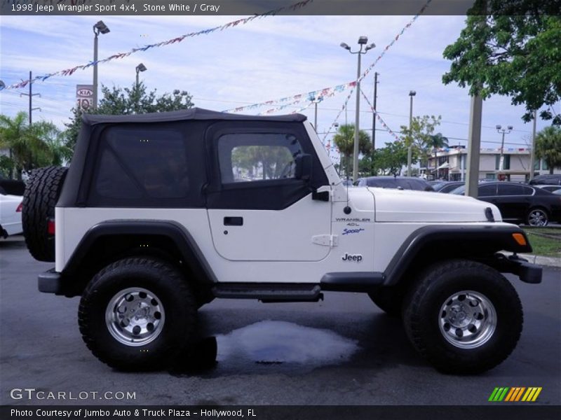 Stone White / Gray 1998 Jeep Wrangler Sport 4x4