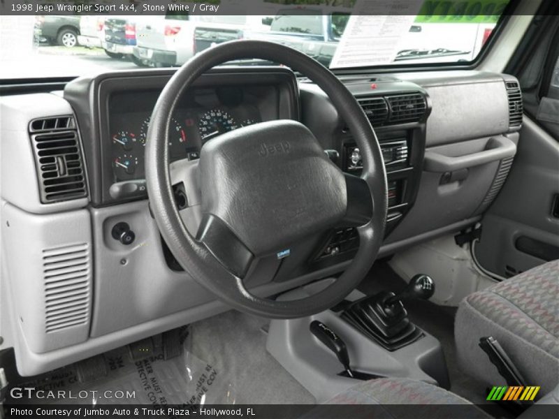 Stone White / Gray 1998 Jeep Wrangler Sport 4x4