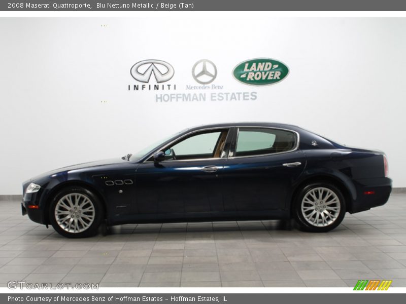 Blu Nettuno Metallic / Beige (Tan) 2008 Maserati Quattroporte