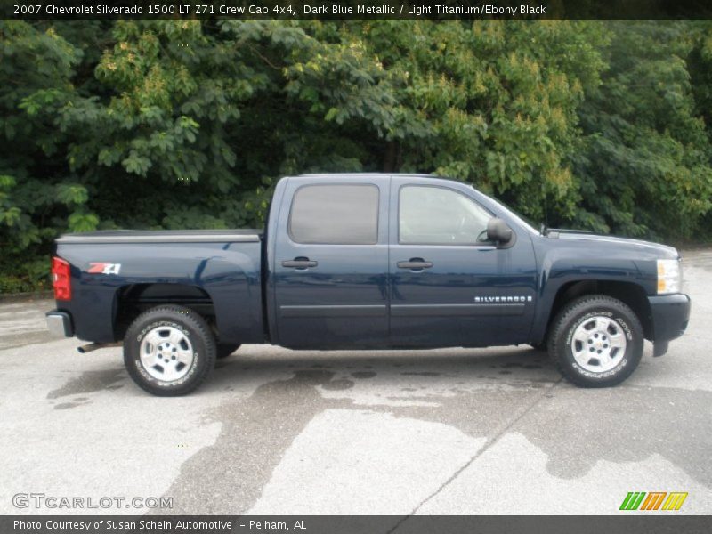 Dark Blue Metallic / Light Titanium/Ebony Black 2007 Chevrolet Silverado 1500 LT Z71 Crew Cab 4x4