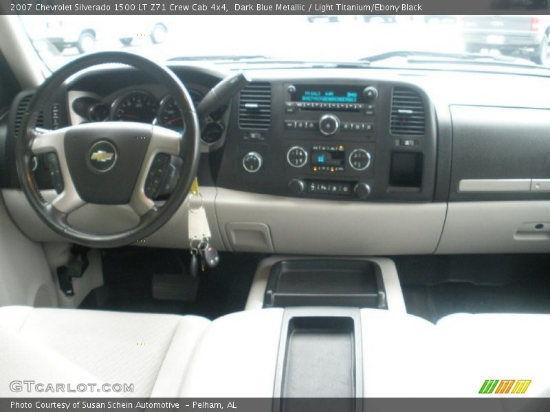 Dark Blue Metallic / Light Titanium/Ebony Black 2007 Chevrolet Silverado 1500 LT Z71 Crew Cab 4x4