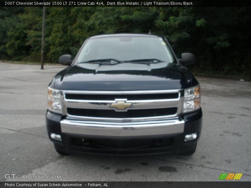 Dark Blue Metallic / Light Titanium/Ebony Black 2007 Chevrolet Silverado 1500 LT Z71 Crew Cab 4x4