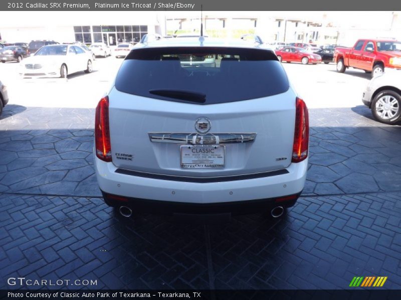Platinum Ice Tricoat / Shale/Ebony 2012 Cadillac SRX Premium