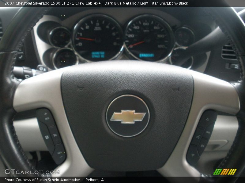 Dark Blue Metallic / Light Titanium/Ebony Black 2007 Chevrolet Silverado 1500 LT Z71 Crew Cab 4x4