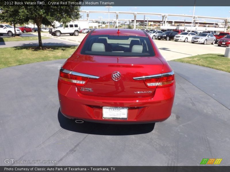 Crystal Red Tintcoat / Medium Titanium 2012 Buick Verano FWD