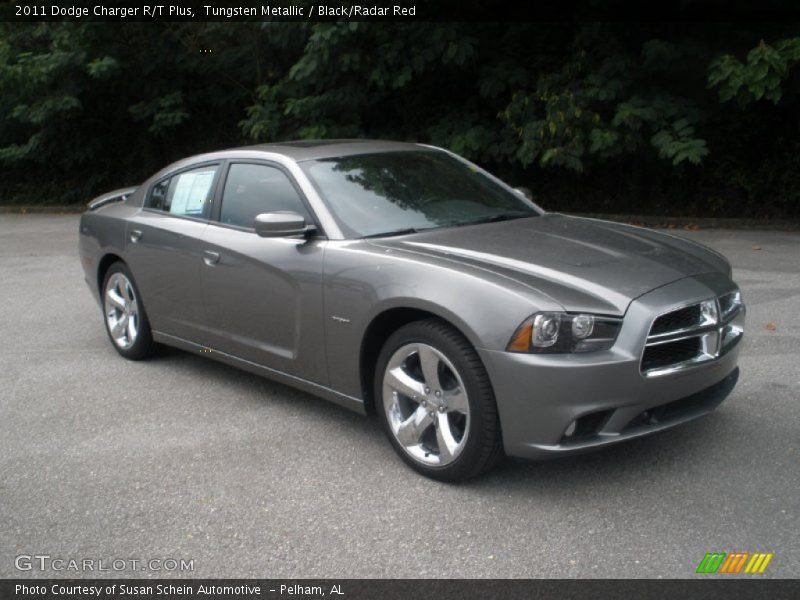 Tungsten Metallic / Black/Radar Red 2011 Dodge Charger R/T Plus