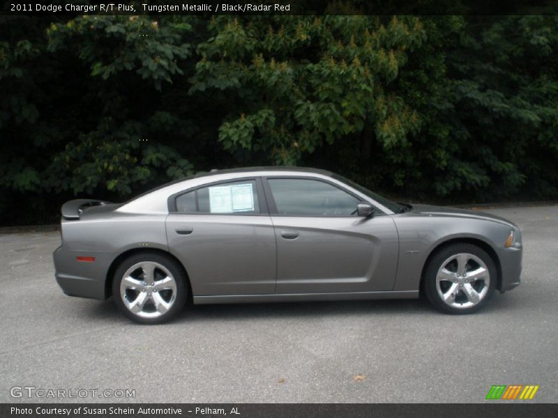 Tungsten Metallic / Black/Radar Red 2011 Dodge Charger R/T Plus