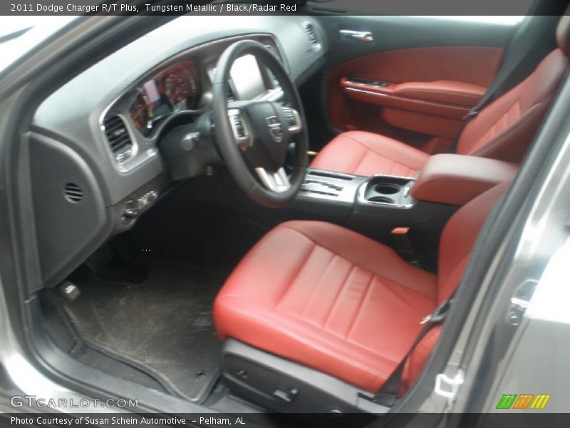 Tungsten Metallic / Black/Radar Red 2011 Dodge Charger R/T Plus