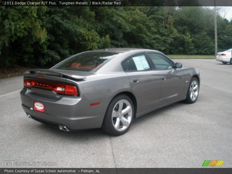 Tungsten Metallic / Black/Radar Red 2011 Dodge Charger R/T Plus