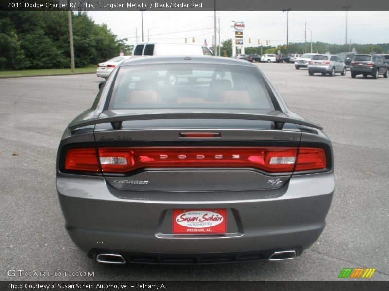 Tungsten Metallic / Black/Radar Red 2011 Dodge Charger R/T Plus