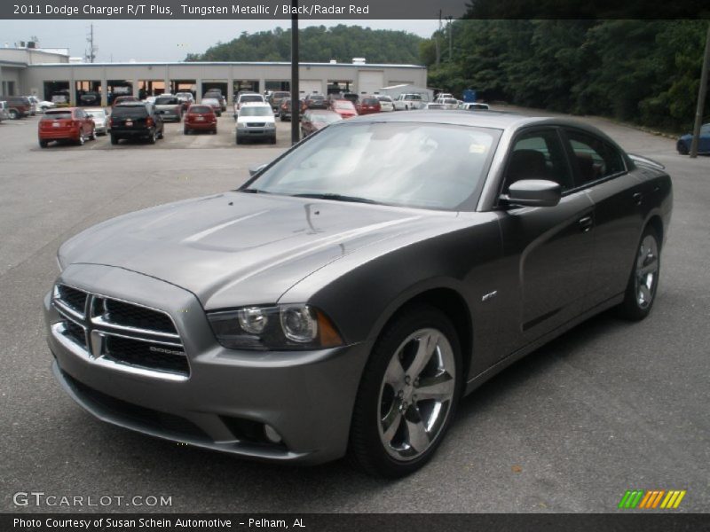 Tungsten Metallic / Black/Radar Red 2011 Dodge Charger R/T Plus