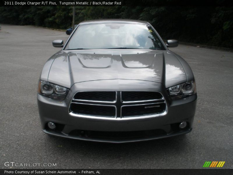 Tungsten Metallic / Black/Radar Red 2011 Dodge Charger R/T Plus
