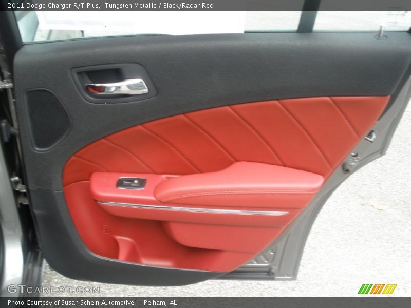 Tungsten Metallic / Black/Radar Red 2011 Dodge Charger R/T Plus