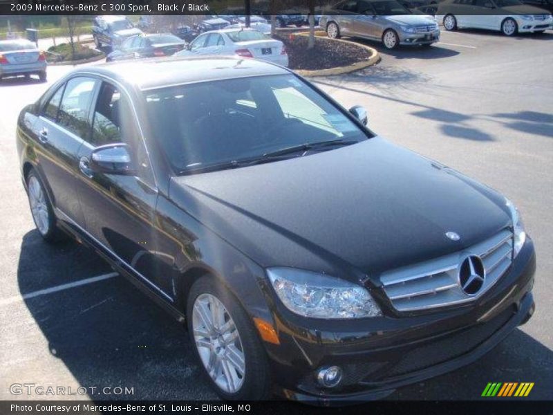 Black / Black 2009 Mercedes-Benz C 300 Sport