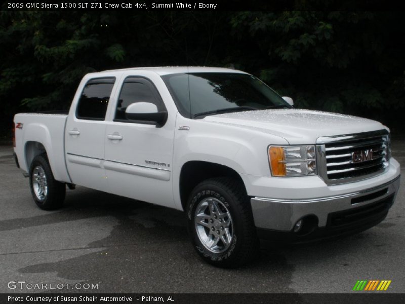 Summit White / Ebony 2009 GMC Sierra 1500 SLT Z71 Crew Cab 4x4