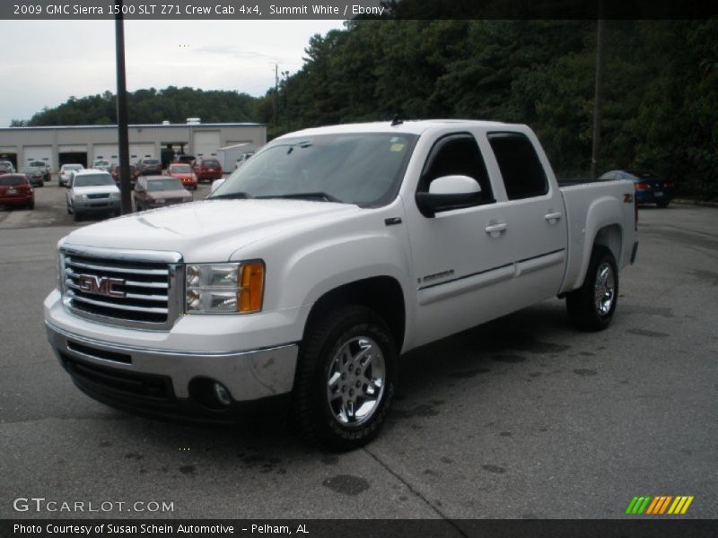 Summit White / Ebony 2009 GMC Sierra 1500 SLT Z71 Crew Cab 4x4