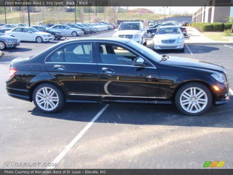 Black / Black 2009 Mercedes-Benz C 300 Sport