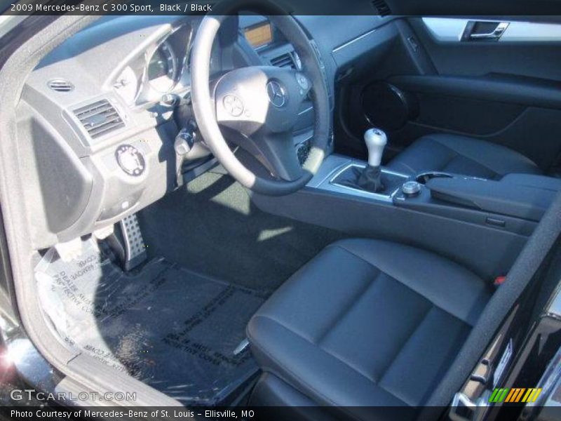 Black / Black 2009 Mercedes-Benz C 300 Sport