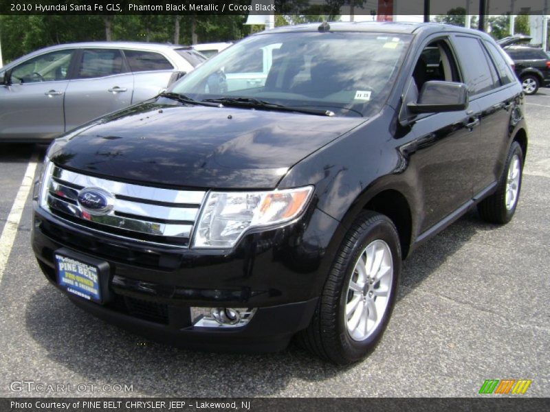 Phantom Black Metallic / Cocoa Black 2010 Hyundai Santa Fe GLS