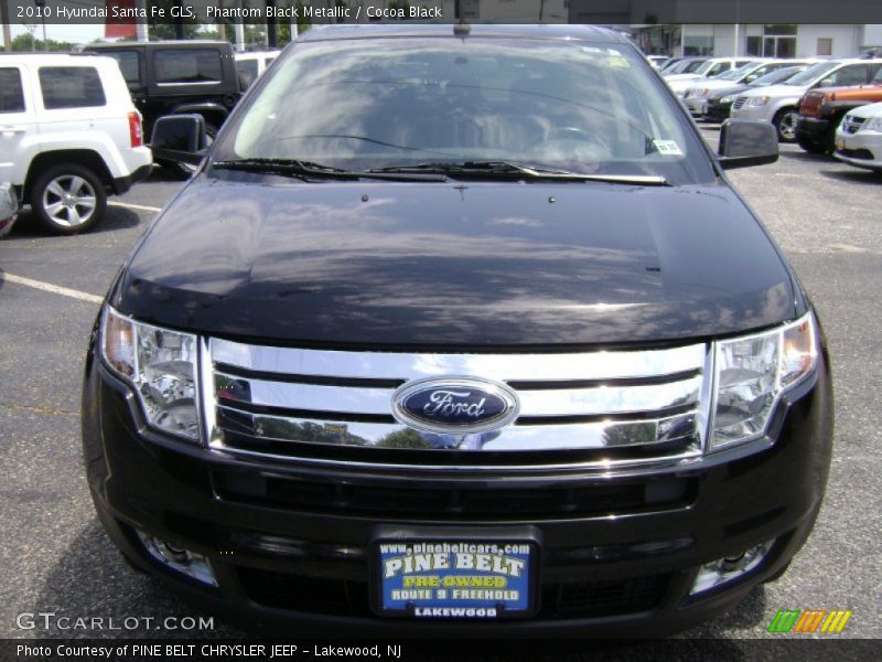 Phantom Black Metallic / Cocoa Black 2010 Hyundai Santa Fe GLS