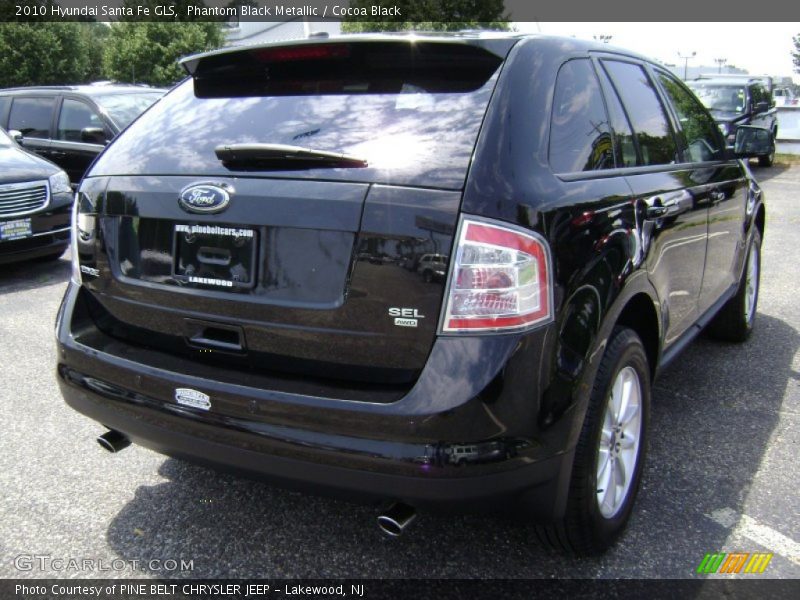Phantom Black Metallic / Cocoa Black 2010 Hyundai Santa Fe GLS