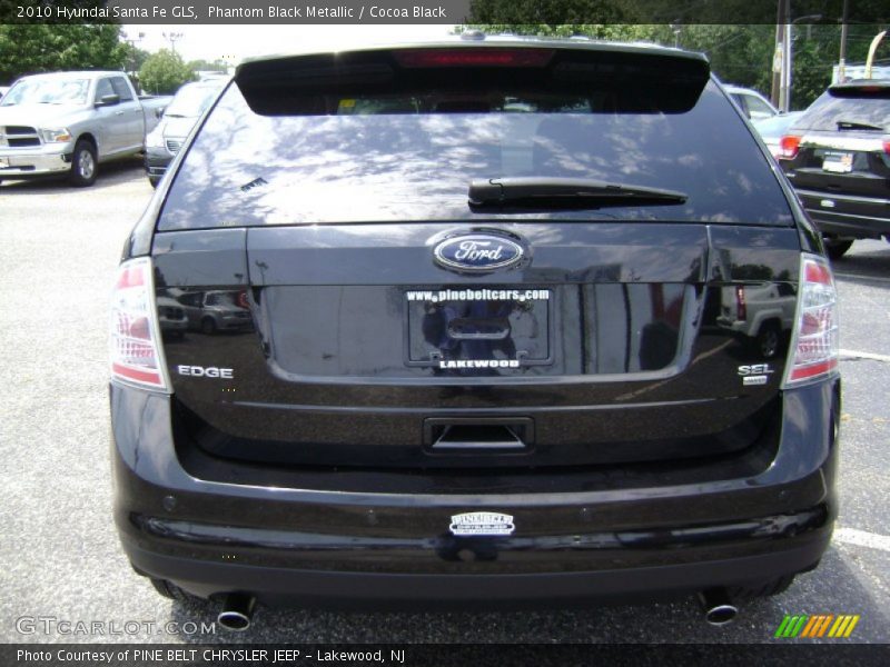 Phantom Black Metallic / Cocoa Black 2010 Hyundai Santa Fe GLS