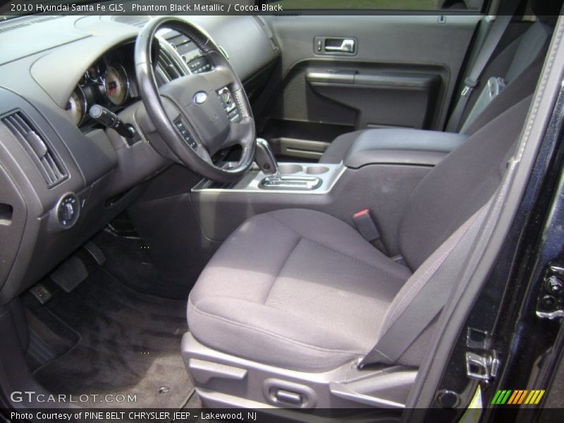 Phantom Black Metallic / Cocoa Black 2010 Hyundai Santa Fe GLS