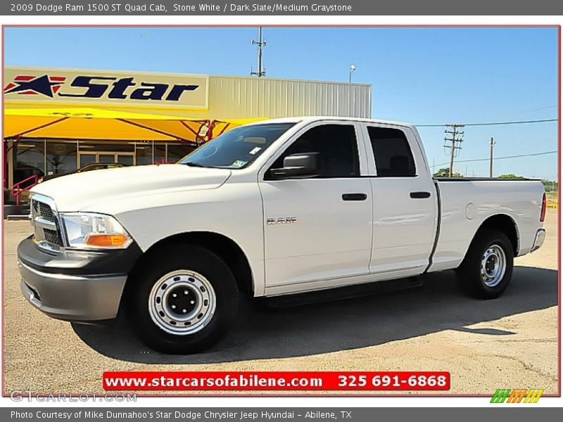 Stone White / Dark Slate/Medium Graystone 2009 Dodge Ram 1500 ST Quad Cab