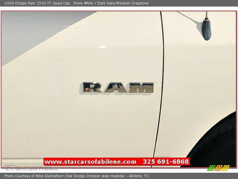 Stone White / Dark Slate/Medium Graystone 2009 Dodge Ram 1500 ST Quad Cab