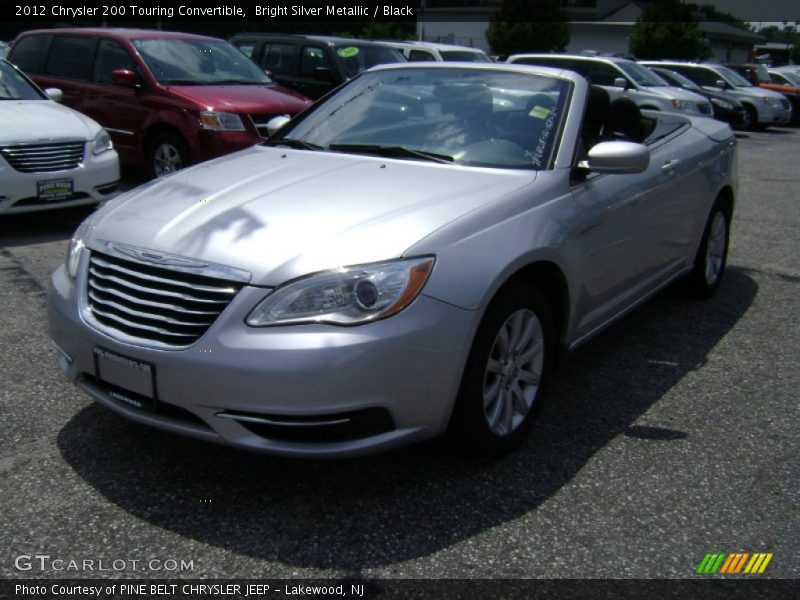 Bright Silver Metallic / Black 2012 Chrysler 200 Touring Convertible