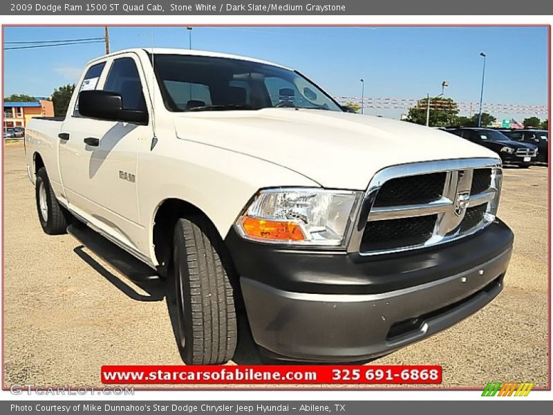 Stone White / Dark Slate/Medium Graystone 2009 Dodge Ram 1500 ST Quad Cab