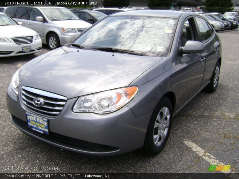 Carbon Gray Mist / Gray 2010 Hyundai Elantra Blue
