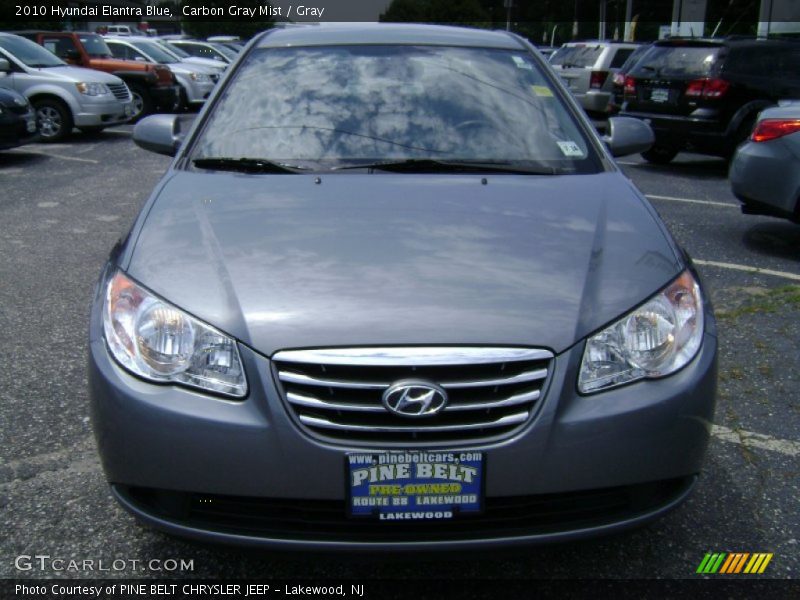 Carbon Gray Mist / Gray 2010 Hyundai Elantra Blue