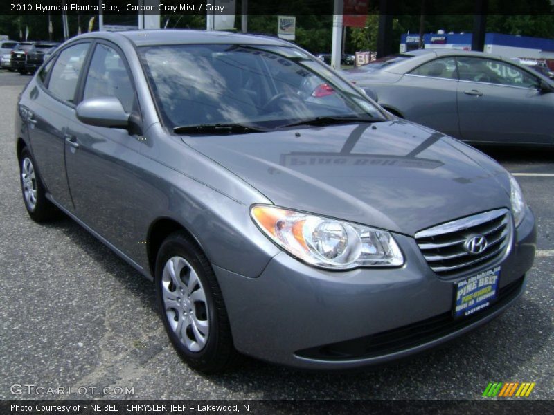 Carbon Gray Mist / Gray 2010 Hyundai Elantra Blue