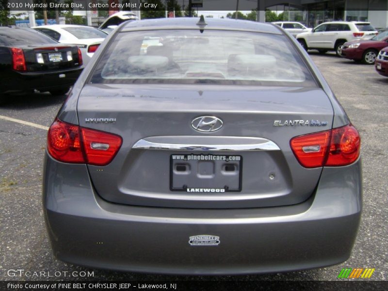 Carbon Gray Mist / Gray 2010 Hyundai Elantra Blue