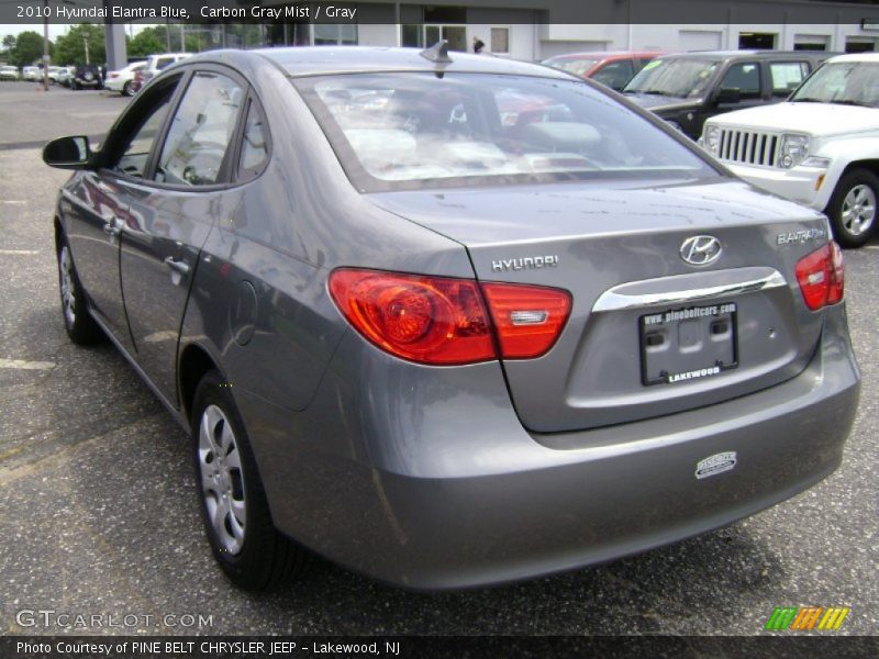 Carbon Gray Mist / Gray 2010 Hyundai Elantra Blue