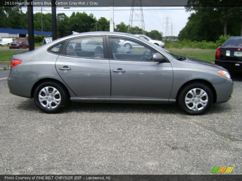 Carbon Gray Mist / Gray 2010 Hyundai Elantra Blue