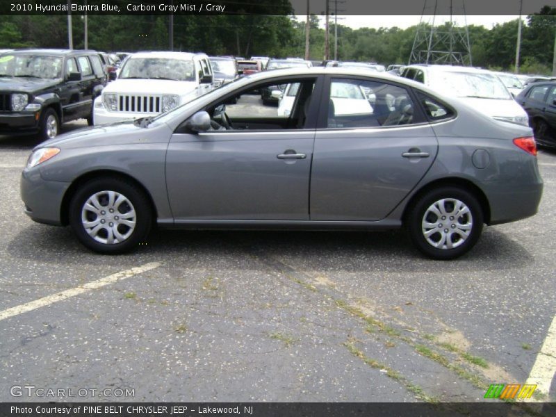Carbon Gray Mist / Gray 2010 Hyundai Elantra Blue