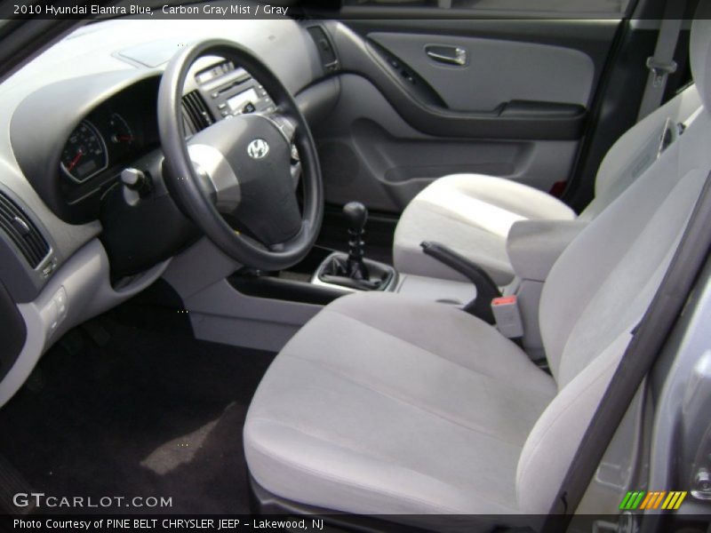 Carbon Gray Mist / Gray 2010 Hyundai Elantra Blue